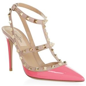 valentino rockstud 100 ankle strap heels